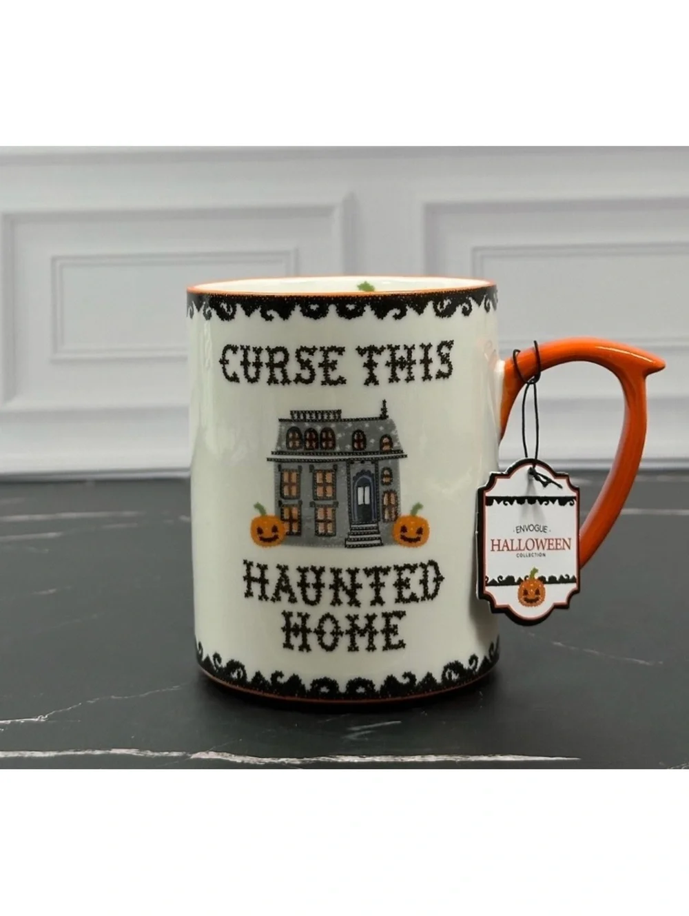 EnVogue Mug - Curse This Haunted Home, Orange and B